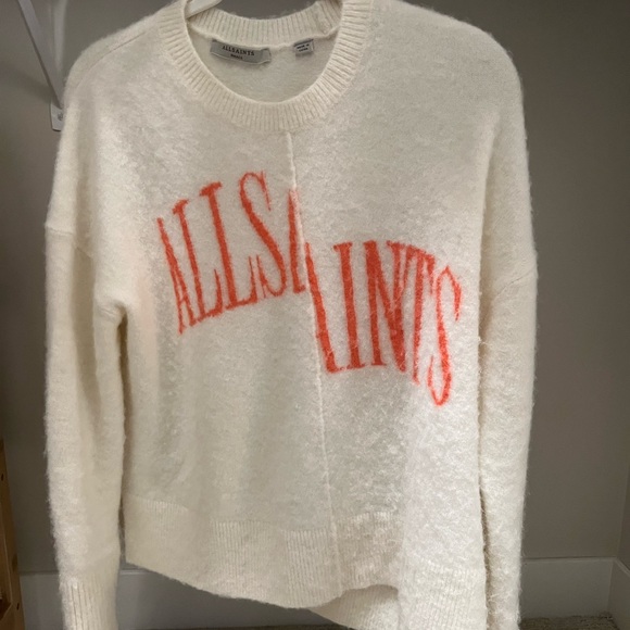 All Saints Wool Logo Sweater Size Small - Picture 1 of 3